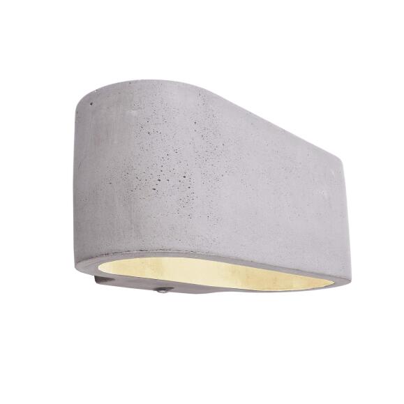 Atria wandbeugellamp gemaakt van beton in grijze G9 omhoog en downlight