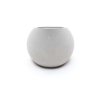 Osano II wandreklamp rond gemaakt van beton in grijze G9 sferische lamp