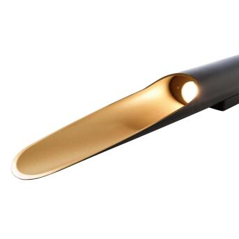 imposante Wandleuchte Apodis 800 LED 12W schwarz gold dimmbar 80 cm Länge
