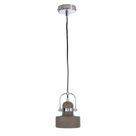 Kleine hanglamp in de industrie kijkt met betonnen scherm Ø14 cm in donkergrijs