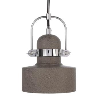 Kleine hanglamp in de industrie kijkt met betonnen scherm Ø14 cm in donkergrijs