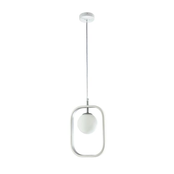 Avola hanger lamp wit + zilver 1 x g9 40W