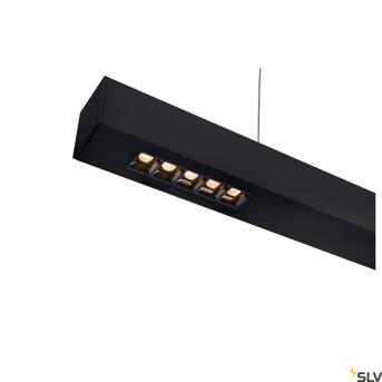 Q-Line®, LED binnenhanger Lamp, 2m, bap, zwart, 3000k