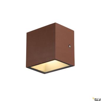 Sitra Cube LED Outdoor Wandleuchte Up&Down rostfarben...