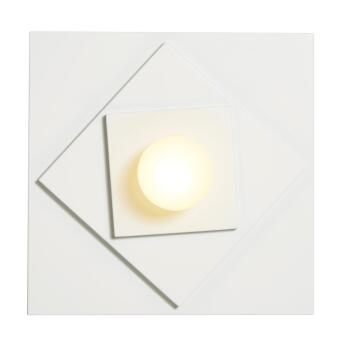 Gibas Luxor Design plafondlamp Angular 27x27 cm E27 White