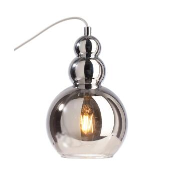 Tijdloze hanglampdifda met glazen paraplu E27 chroom Ø15 cm