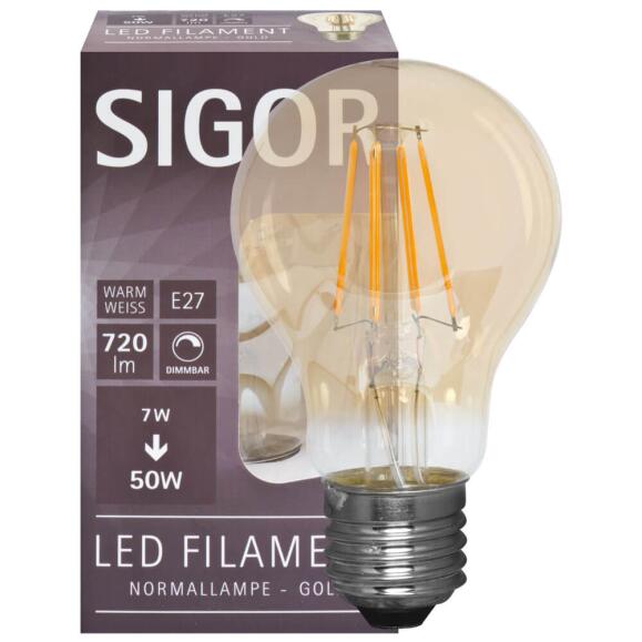 E27 LED-Lampe AGL-Form 7W 2400K gold dimmbar