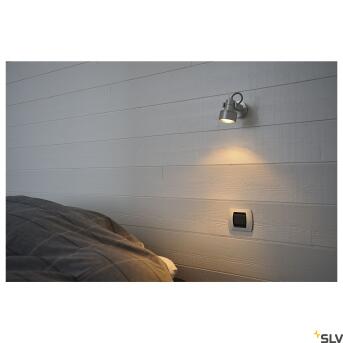 INDA, wand- en plafondlamp, spot, QPAR51, geborsteld aluminium, max. 50 W