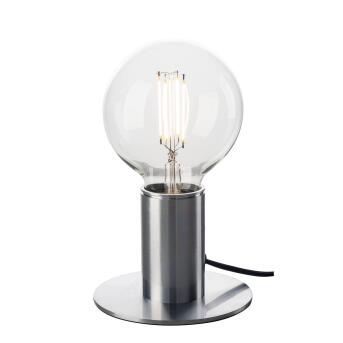 Fituele TL -tafellamp in zilveren geborsteld E27 Max.10W