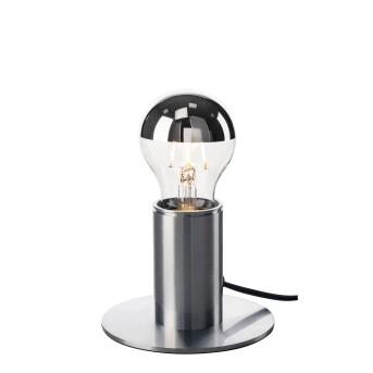 Fituele TL -tafellamp in zilveren geborsteld E27 Max.10W