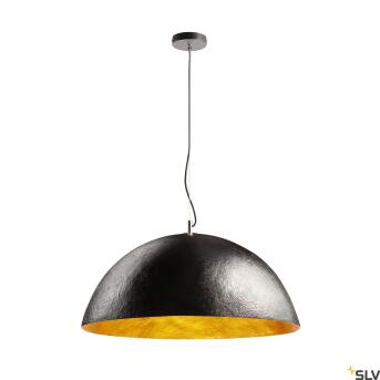 Forchini 70, indoor hanger lamp, zwart/goud, E27, max. 40W