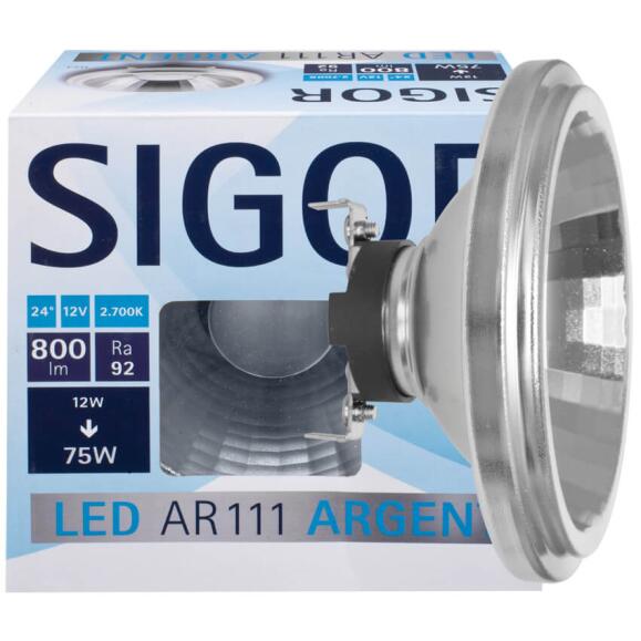 12W LED AR111 Argent G53 24 ° 2700K 12V CRI92 Dim