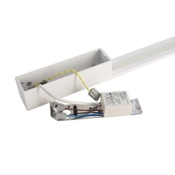 Flache LED -wandmontagelamp Larga 910 Wit Satinated
