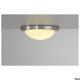 Melan, plafondlamp, A60, rond, aluminium geborsteld, glas satijn, max. 60W