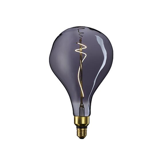 Giantlampe Drop E27 Leuchtmittel mit geschwungenem Filament 2200K dimmbar 90lm in Titan