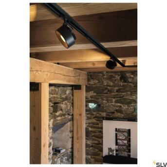 KALU TRACK, Indoor LED 1 Phasen System Leuchte, schwarz, 3000K inklusive 1 Phasen-Adapter