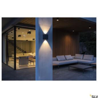 Mana Out, Buiten Wall Rauges, Anthracite, 3000K, IP65, Dimable