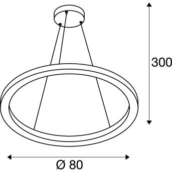 Eén 80 Dali, indoor LED -hanger lamp, wit, 3000/4000k