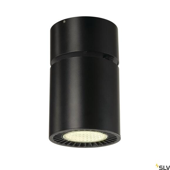 SUPROS CL Indoor LED Deckenaufbauleuchte, rund, schwarz, 4000K, 60° Reflektor, CRI90, 3520lm