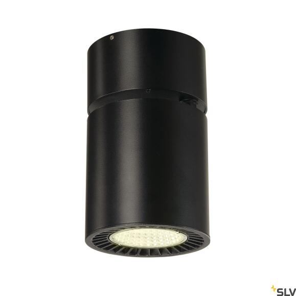 SUPROS MOVE CL Indoor LED Deckenaufbauleuchte, rund, schwarz, 4000K, 60° Reflektor, CRI90, 2700lm