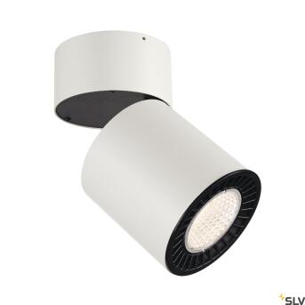 SUPROS, Indoor LED Deckenaufbauleuchte, rund, weiß, 3000K, 60° Reflektor, CRI90, 2600lm