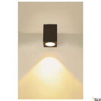Enola Square M, Anthracite voor buiten LED -plafondlamp