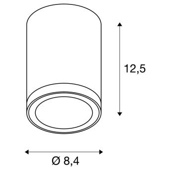 Enola Round S, Anthracite van de buitenlamplamplamp