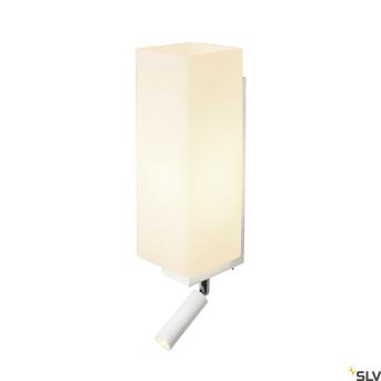 QUADRASS SPOT, Indoor Wandaufbauleuchte mit LED Spot und E27 Fassung, weiß