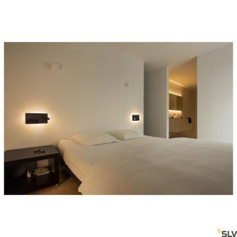 SOMNILA SPOT, indoor LED -muurmontagelamp 3000K Zwarte versie Rechts inclusief USB -verbinding