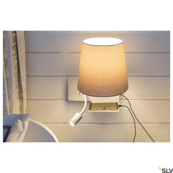 Somnila Flex, binnen LED -wandmontage Lamp 3000K Witte versie Rechts incl. USB -verbinding