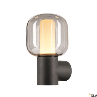 Ovalisk, buiten LED -wandbeugel lamp Anthraciet CCT...