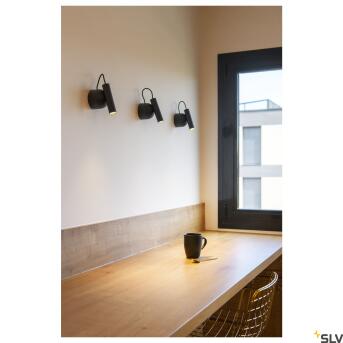 Karpo Magn, indoor LED -wandmontagelamp Zwart 3000K