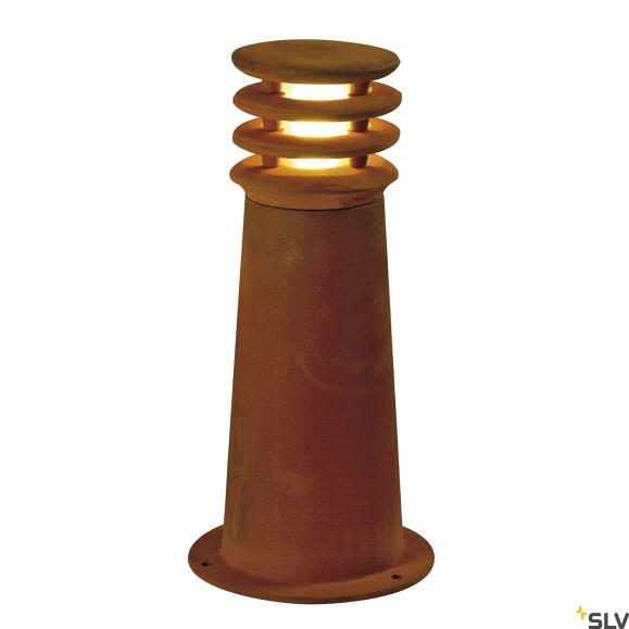 Rusty® 40, Outdoor Standing Light, TC-DSE, IP55, Round, Steel Rusted, Ø/H 19/40 cm, Max. 11W