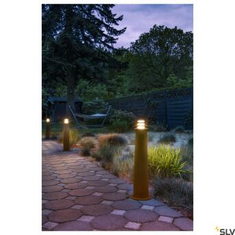 Rusty® 70, Outdoor Standing Lamp, TC-DSE, IP55, Round, Steel Rusted, Ø/H 19/70 cm, Max. 11W