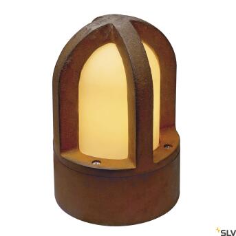 Rusty® Con 24, Outdoor Stage Light, C35, Round, Steel Rusted, Ø/H 15/24 cm, Max. 40W, IP54