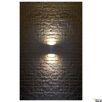 Theo Up/Down, Outdoor Wall Lamp, QPRAR51, IP44, Corner, Up/Down, Silver Gray, Max. 70W