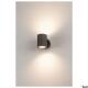 Sitra omhoog/omlaag, buitenmuurlamp, dubbele vlam, tcr-tse, ip44, up/down, anthracite, max. 18w