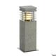 ARROCK GRANITE, outdoor staande lamp, TC-(D,H,T,Q)SE, IP44, rechthoekig, zout & peper, graniet, L/B/H 12/12/40 cm, max. 15 W