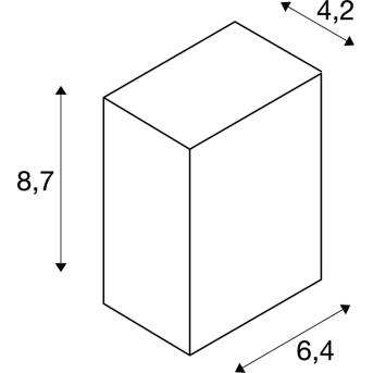 QUAD 1, wandarmatuur, led, 3000 K, IP44, rechthoekig, antraciet, 4,6 W
