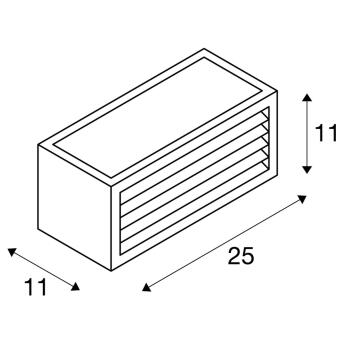 BOX-L, outdoor wandarmatuur, TC-(D,H,T,Q)SE, IP44, rechthoekig, antraciet, max. 18 W