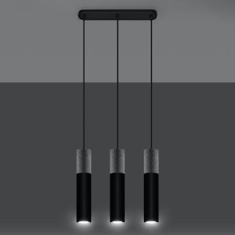 Hanger lamp borgio 3 zwart