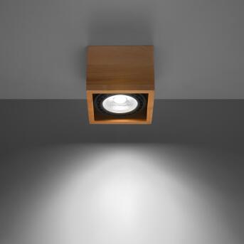Plafondlamp Quatro 1 natuurlijk hout