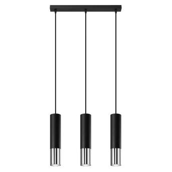 Hanger lamp loopz 3l zwart/chroom