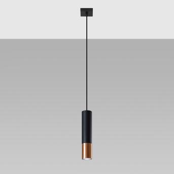 Hanger lamp loopz 1 zwart/koper