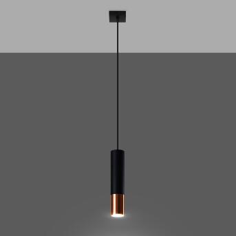Hanger lamp loopz 1 zwart/koper