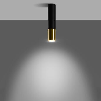 Plafondlamp Loopez zwart/goud