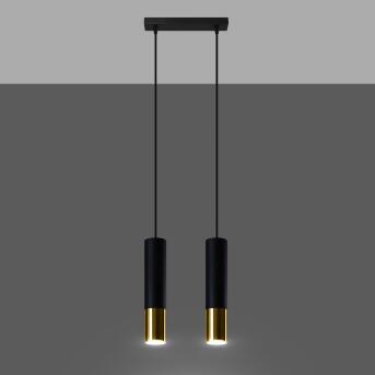 Hanger lamp loopz 2 zwart/goud