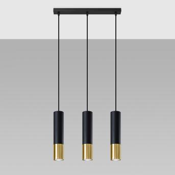 Hanger lamp loopz 3l zwart/goud