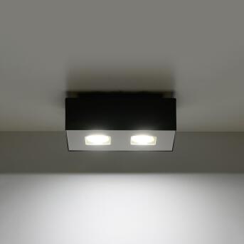 Plafondlamp mono 2 zwart