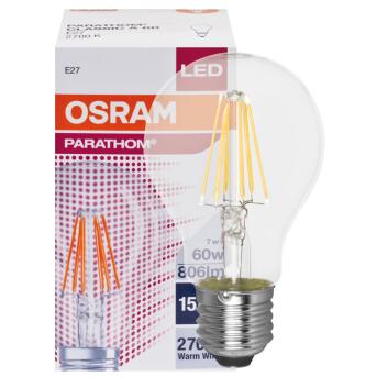 LED-Filament-Lampe E27  PHARATHOM RETROFIT AGL-Form 6,5W  klar 806lm 2700K